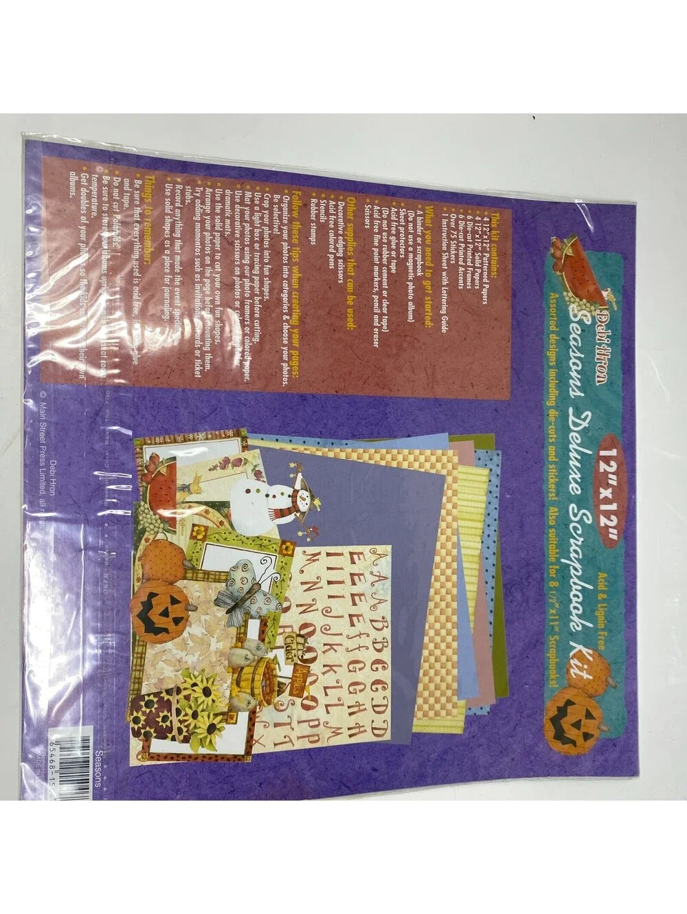 Debi Hron Seasons Deluxe Scrapbook Kit 12x12 Papers Die Cuts Sealed Craft